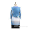 Ladies Printed Strips Rayon T-shirt